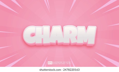 Vector 3d editable text effect font.