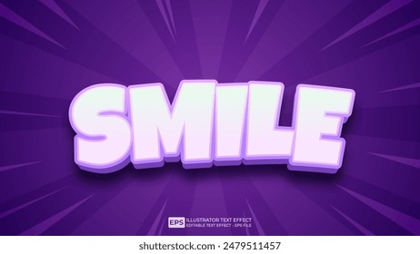 Vector 3d editable text effect font.