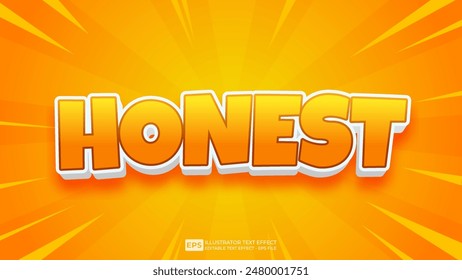 Vector 3d editable text effect font.