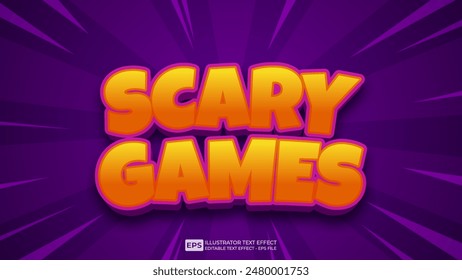 Vector 3d editable text effect font.