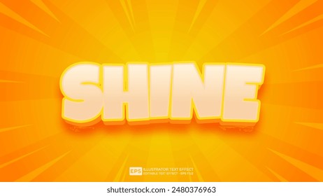 Vector 3d editable text effect font.