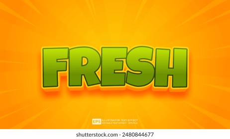 Vector 3d editable text effect font.