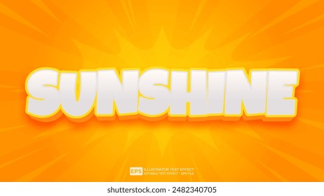 Vector 3d editable text effect font.