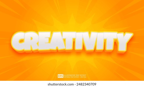 Vector 3d editable text effect font.