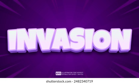 Vector 3d editable text effect font.