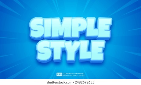Vector 3d editable text effect font.