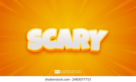 Vector 3d editable text effect font.