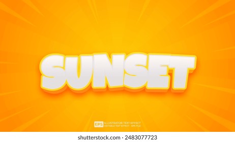 Vector 3d editable text effect font.