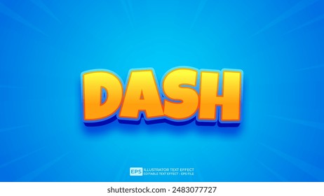 Vector 3d editable text effect font.