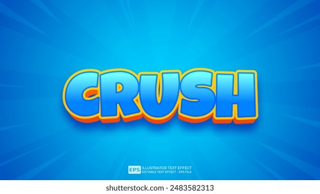 Vector 3d editable text effect font.