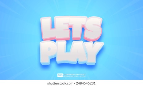 Vector 3d editable text effect font.