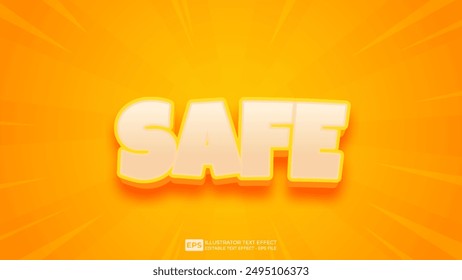 Vector 3d editable text effect font.