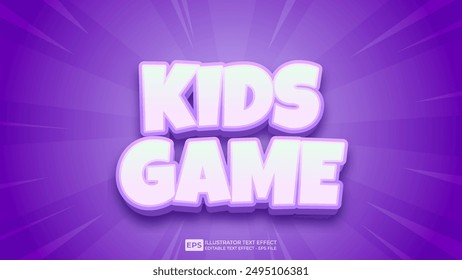 Vector 3d editable text effect font.