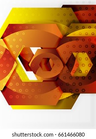 Vector 3d effect hexagon background