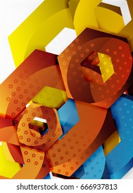Vector 3d effect hexagon background