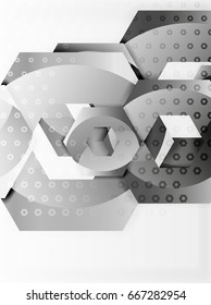 Plano de fundo hexágono do efeito 3d do vetor