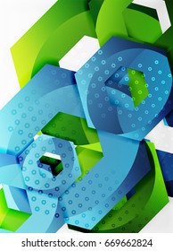 Vector 3d effect hexagon background