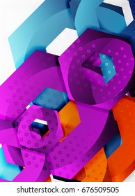 Vector 3d effect hexagon background