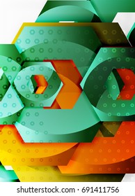 Vector 3d effect hexagon background