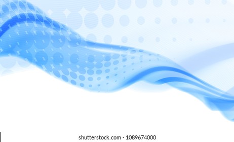 Vector 3d effect waves, EPS10 with transparency. Abstract composition, curve lines with copy space. Place for text. Halftone background for presentation. Digitally wallpaper. Vector without gradient
