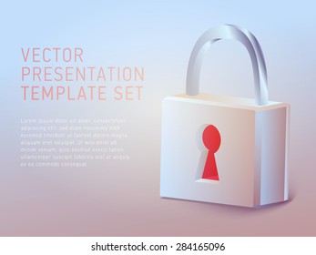 vector 3d empty template lock