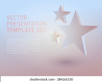 vector 3d empty template stars