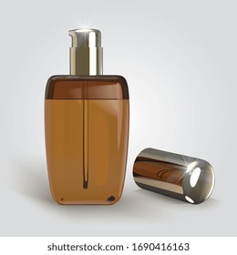 Vector 3D Essential Oil Bottle Illustration