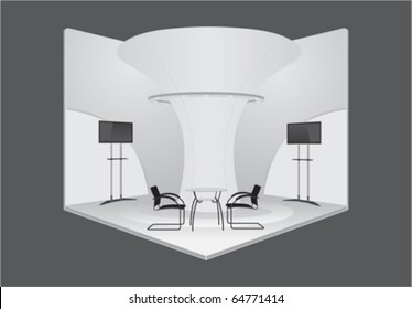 vector 3D exhibition stand display