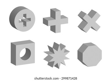 Vector 3d figures