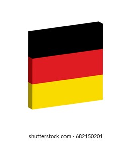 Vector 3d flag of Germany.
