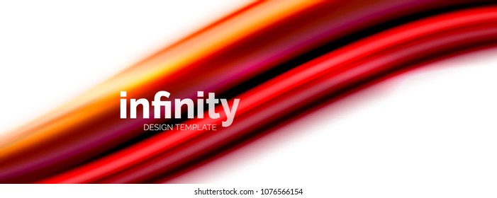 Vector 3d color de fluido fondo de onda, forma abstracta fluida