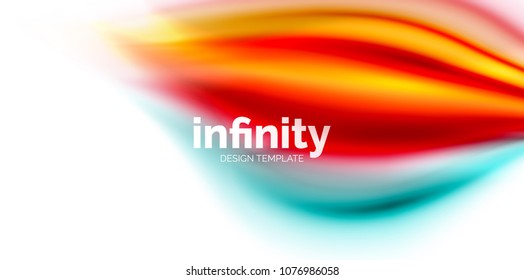 Vector 3d fluid colors wave background, flowing abstract shape
