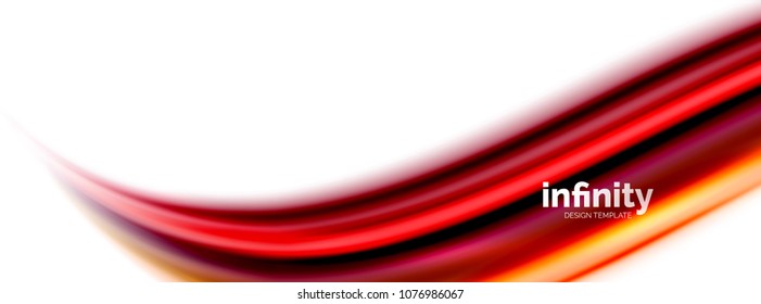 Vector 3d fluid colors wave background, flowing abstract shape