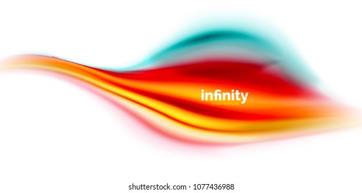 Vector 3d fluid colors wave background, flowing abstract shape