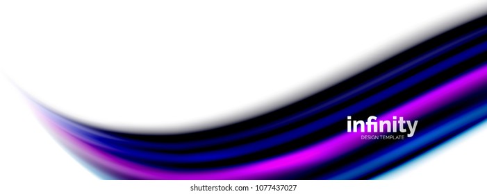 Vector 3d fluid colors wave background, flowing abstract shape