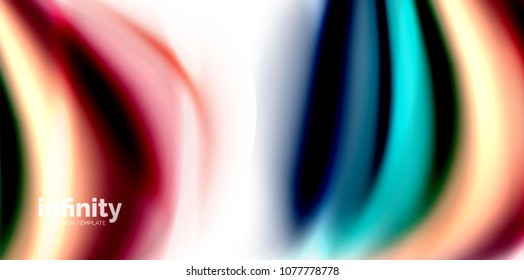 Vector 3d color de fluido fondo de onda, forma abstracta fluida