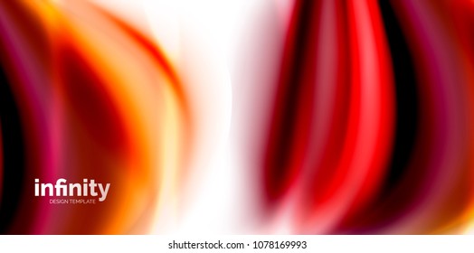 Vector 3d fluid colors wave background, flowing abstract shape