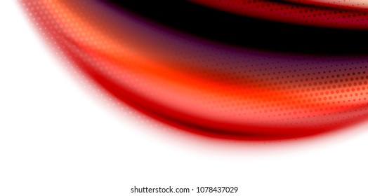 Vector 3d color de fluido fondo de onda, forma abstracta fluida con textura punteada, colores de arcoiris líquido mixto