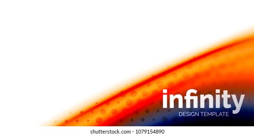 Vector 3d color de fluido fondo de onda, forma abstracta fluida con textura punteada, colores de arcoiris líquido mixto
