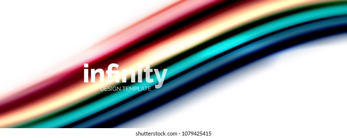 Vector 3d fluid colors wave background, flowing abstract shape