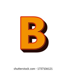 LETRA B DE LA FUENTE 3D DEL VECTOR