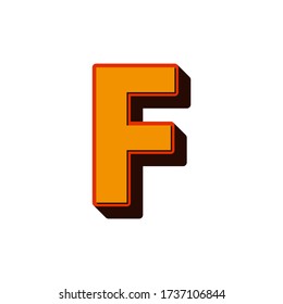VECTOR 3D FONT LETTER F