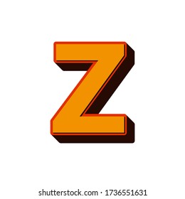 VECTOR 3D FONT LETTER Z