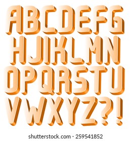 Vector 3D font Part 1/2 ABC
