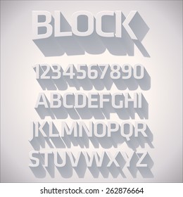 Vector 3D Font with shadow