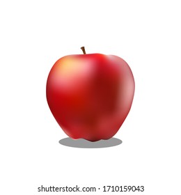 Vector 3D of fresh apples