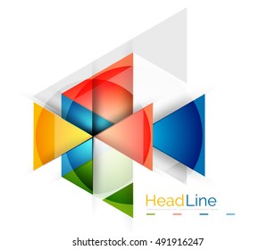 Vector 3d geometric abstract background, triangle template