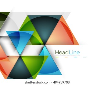 Vector 3d geometric abstract background, triangle template