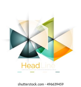 Vector 3d geometric abstract background, triangle template