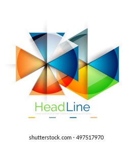 Vector 3d geometric abstract background, triangle template
